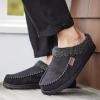 Dearfoams Men’s Brendan Indoor/Outdoor Breathable Memory Foam Clog House Shoe with Wide Widths Slipper(Plaid)