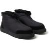 Dearfoams Men’s Fireside Nylon Australian Shearling Water Resistant Après Winter Warm Up Bootie Snow Boot(Black)