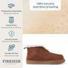 Dearfoams Men’s Fireside Nylon Australian Shearling Water Resistant Après Winter Warm Up Bootie Snow Boot(Brown)