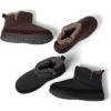 Dearfoams Men’s James Woven Boot Slipper(Black)