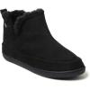 Dearfoams Men’s Memory Foam Indoor House Slippers Brixen Ankle Boot House Shoes – Gifts for Men(Black)