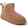 Dearfoams Men’s Memory Foam Indoor House Slippers Brixen Ankle Boot House Shoes – Gifts for Men(Chestnut)