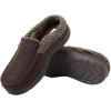 Dearfoams Men’s Memory Foam Insole Slipper (BLACK, US Footwear Size System, Adult, Men, Numeric Range, Medium, 13, 14)(Brown)