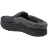 Dearfoams Men’s Memory Foam Insole Slipper (BLACK, US Footwear Size System, Adult, Men, Numeric Range, Medium, 13, 14)(Grey)