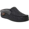 Dearfoams Men’s Memory Foam Insole Slipper (BLACK, US Footwear Size System, Adult, Men, Numeric Range, Medium, 13, 14)(Grey)