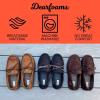Dearfoams Men’s Microsuede Moccasin with Tie Slipper(Brown)