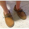 Dearfoams Men’s Microsuede Moccasin with Tie Slipper(Chestnut)