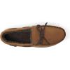 Dearfoams Men’s Microsuede Moccasin with Tie Slipper(Chestnut)