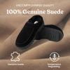 Dearfoams Men’s Reed Genuine Suede Clog(Black)