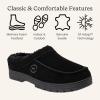 Dearfoams Men’s Reed Genuine Suede Clog(Black)