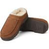 Dearfoams Men’s Reed Genuine Suede Clog(Chestnut)