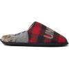 Dearfoams Men’s Uncle Bear Slipper(Furry Plaid)