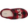 Dearfoams Men’s Uncle Bear Slipper(Red Plaid)