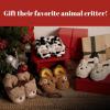 Dearfoams Unisex Adult Holiday Christmas Gift Family Matching Santa Reindeer Teddy Bear Plush Memory Foam Slippers(Adult Reindeer)