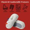 Dearfoams Unisex Adult Holiday Christmas Gift Family Matching Santa Reindeer Teddy Bear Plush Memory Foam Slippers(Adult Snowman)