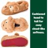 Dearfoams Unisex Adult Holiday Christmas Gift Family Matching Santa Reindeer Teddy Bear Plush Memory Foam Slippers(Dog)