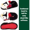 Dearfoams Unisex Adult Holiday Christmas Gift Family Matching Santa Reindeer Teddy Bear Plush Memory Foam Slippers(Penguin)