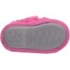 Dearfoams Unisex-Child Ava Kids Printed Detail faux faux fur Cross Band Slide Slipper(Pink Polish)