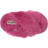 Dearfoams Unisex-Child Ava Kids Printed Detail faux faux fur Cross Band Slide Slipper(Pink Polish)