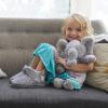 Dearfoams Unisex-Child Charlotte faux faux fur Bootie Slipper(Grey Frost)
