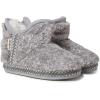 Dearfoams Unisex-Child Charlotte faux faux fur Bootie Slipper(Grey Frost)