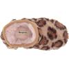 Dearfoams Unisex-Child Charlotte faux faux fur Bootie Slipper(Leopard)