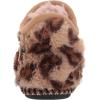 Dearfoams Unisex-Child Charlotte faux faux fur Bootie Slipper(Leopard)