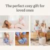 Dearfoams Women’s Acquired Style & Danielle Pheloung Exclusive Memory Foam Jessica Cozy Bow Cross Band Slide Slippers(Pink Bows)