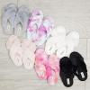 Dearfoams Women’s Acquired Style & Danielle Pheloung Exclusive Memory Foam Jessica Cozy Bow Cross Band Slide Slippers(Sleet)