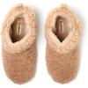 Dearfoams Women’s Chelsea Faux Fuzzy Sherpa Indoor House Bootie Slipper(Latte)