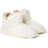 Dearfoams Women’s Chelsea Faux Fuzzy Sherpa Indoor House Bootie Slipper(Muslin)
