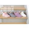 Dearfoams Women’s Chelsea Faux Fuzzy Sherpa Indoor House Bootie Slipper(Sleet)