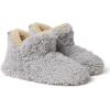 Dearfoams Women’s Chelsea Faux Fuzzy Sherpa Indoor House Bootie Slipper(Sleet)