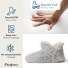 Dearfoams Women’s Chelsea Faux Fuzzy Sherpa Indoor House Bootie Slipper(Sleet)