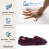 Dearfoams Women’s Chenille A-Line Slipper(Aubergine)