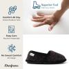 Dearfoams Women’s Chenille A-Line Slipper(Black)
