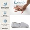 Dearfoams Women’s Chenille A-Line Slipper(Sleet)