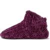 Dearfoams Women’s Chenille Bootie Slipper(Aubergine)