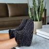 Dearfoams Women’s Chenille Bootie Slipper(Black)