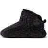 Dearfoams Women’s Chenille Bootie Slipper(Black)