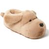 Dearfoams Women’s Cozyfoams Plush Animal Slippers – Fuzzy Character House Shoes Memory Foam Comfort(Brown Dog)