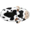 Dearfoams Women’s Cozyfoams Plush Animal Slippers – Fuzzy Character House Shoes Memory Foam Comfort(Cow)