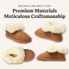 Dearfoams Women’s Fireside Shearling Water Resistant Indoor/Outdoor Foldover Boot Slipper(Chestnut)