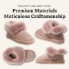 Dearfoams Women’s Fireside Shearling Water Resistant Indoor/Outdoor Foldover Boot Slipper(Dusty Pink)