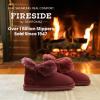 Dearfoams Women’s Fireside Shearling Water Resistant Indoor/Outdoor Foldover Boot Slipper(Fig)