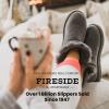 Dearfoams Women’s Fireside Shearling Water Resistant Indoor/Outdoor Foldover Boot Slipper(Grey)
