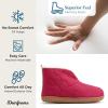 Dearfoams Women’s Indoor/Outdoor Warm Up Bootie Slipper(Sangria)