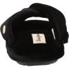 Dearfoams Women’s Jules Shiny Velour Twist Vamp Slide Slipper(Black)