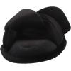 Dearfoams Women’s Jules Shiny Velour Twist Vamp Slide Slipper(Black)