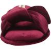 Dearfoams Women’s Jules Shiny Velour Twist Vamp Slide Slipper(Burgundy)